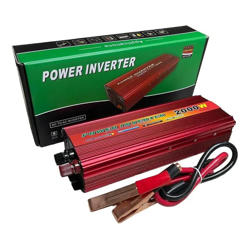 GENERICO - Inversor Convertidor De Corriente De Coche 2000w 12v220v