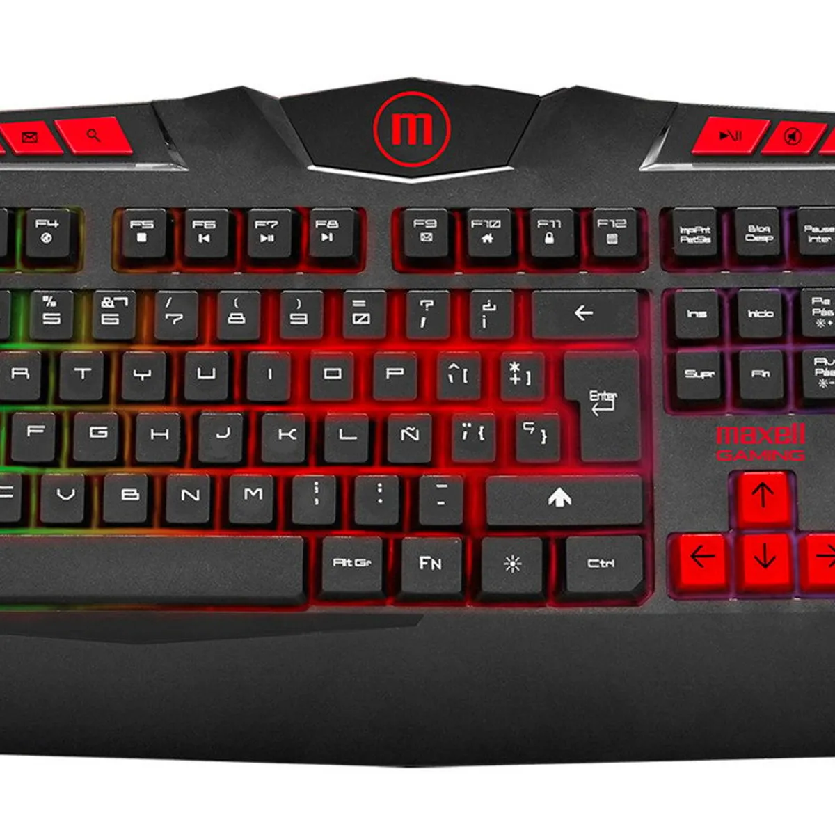 MAXELL - Teclado Gamer Maxell Kb-1200 Iluminado Usb Samurai RGB