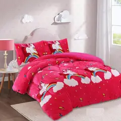 GENERICO - Plumon 1.5 plaza diseño unicornio Plush con chiporro TF