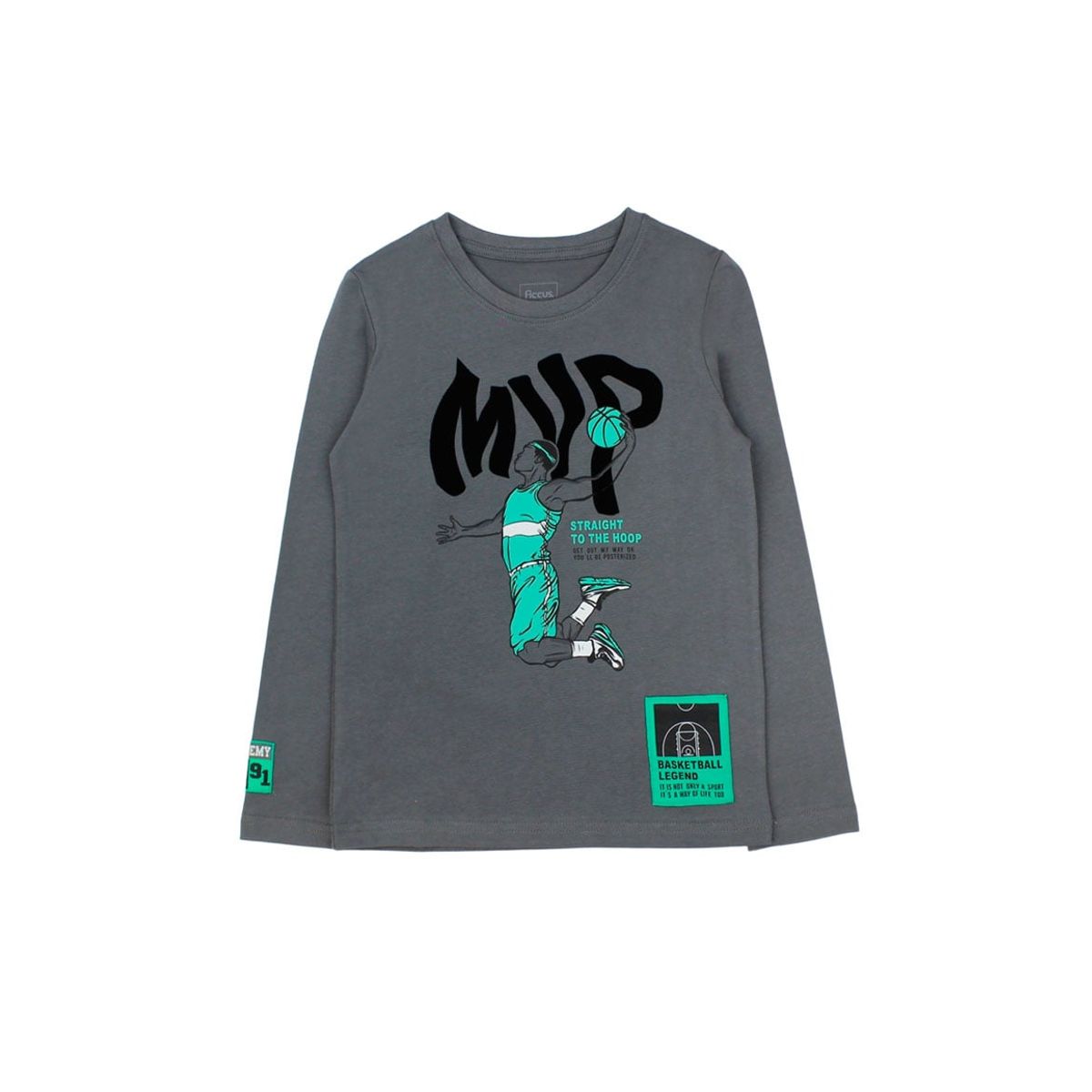 FICCUS - Polera Kids Niño Academy Gris