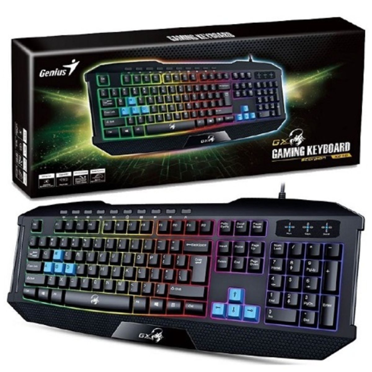 GENIUS - Teclado Gamer - Genius - Scorpion K215 - RGB - USB 2.0 - Español