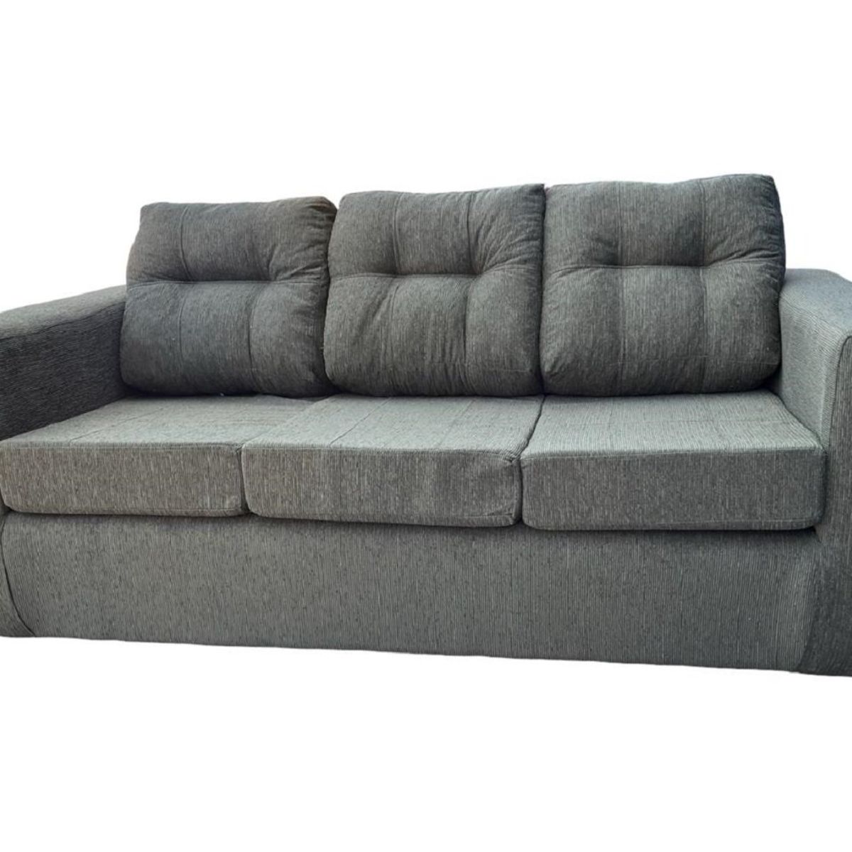 JDO & DESIGN - Sofá Nize 3 Cuerpos + 2 Pouf Tela Verde Menta