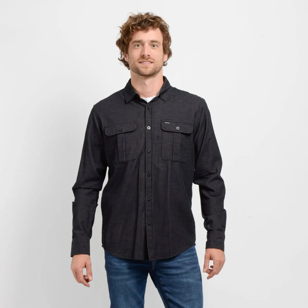 O'NEILL - CAMISA MICRO COTELE LANDMARKED GRIS OSCURO