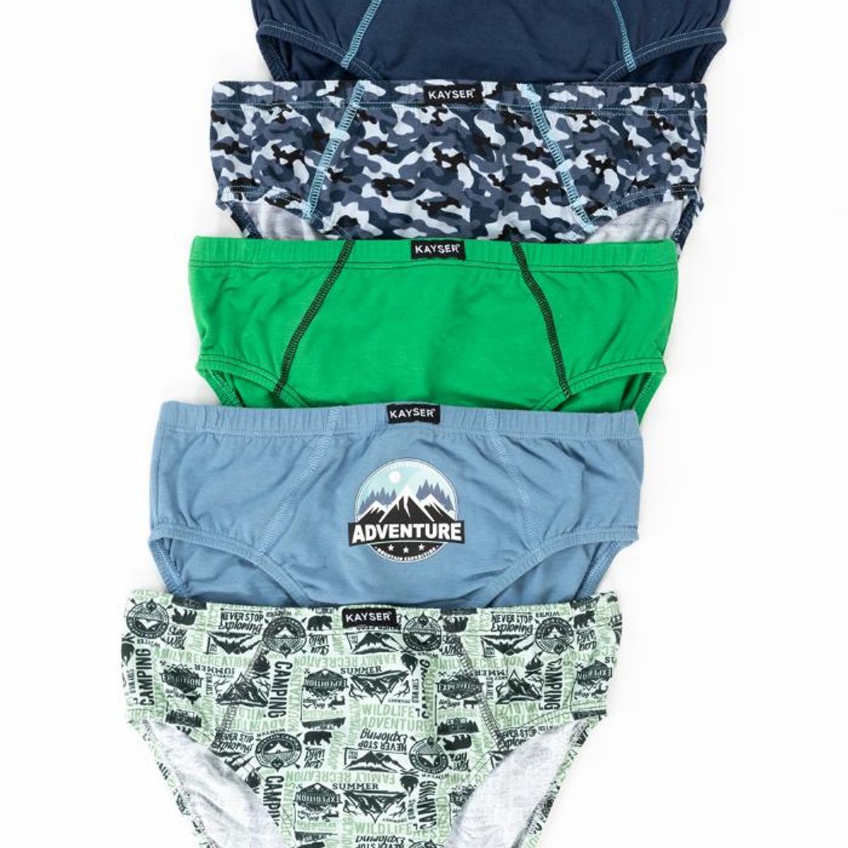 KAYSER - Pack 5x slip midi algodón P595041-AZU Kayser