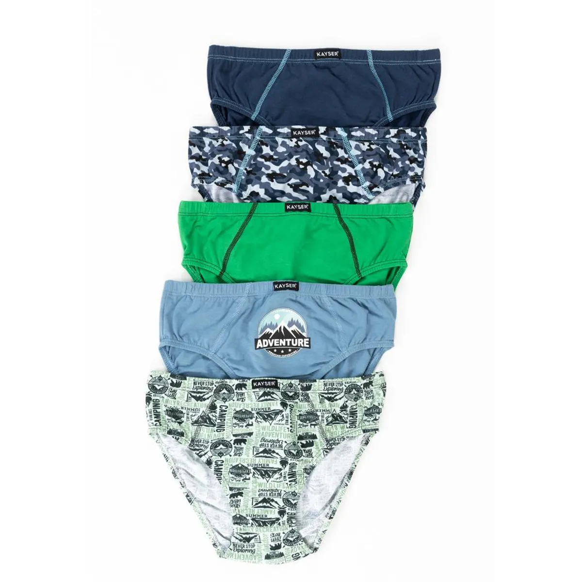 KAYSER - Pack 5x slip midi algodón P595041-AZU Kayser