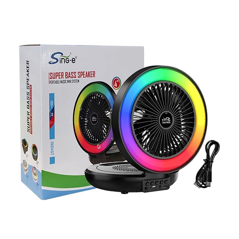 GENERICO - Ventilador con altavoz   3 En 1