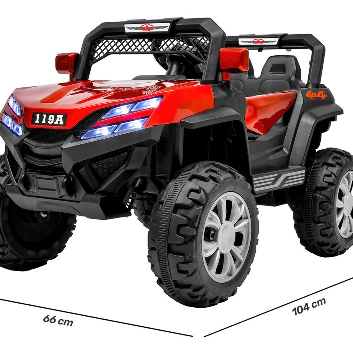 LITTLE MONKEY - Carro Montable Buggy Electrico Luces Musica Usb Control azul