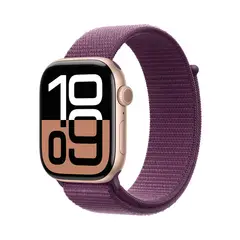 APPLE - Watch Series 10 GPS 46mm Aluminum Case Sport Loop - Rosa