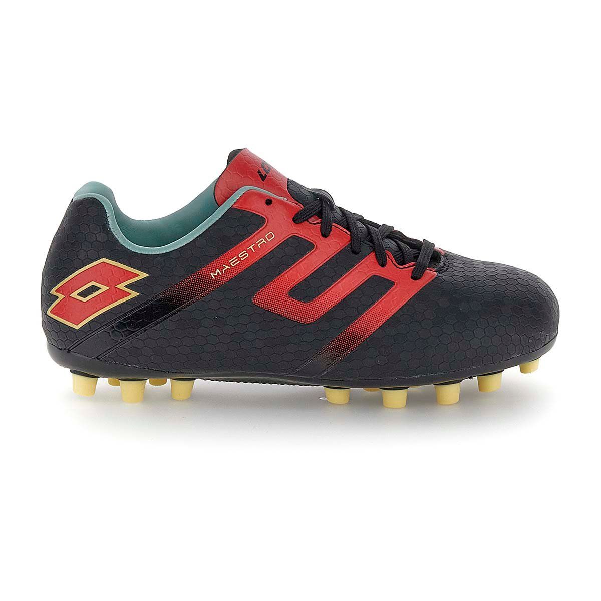 LOTTO - Zapato de Fútbol Juvenil Lotto - Maestro 700 AGM Negro Rojo