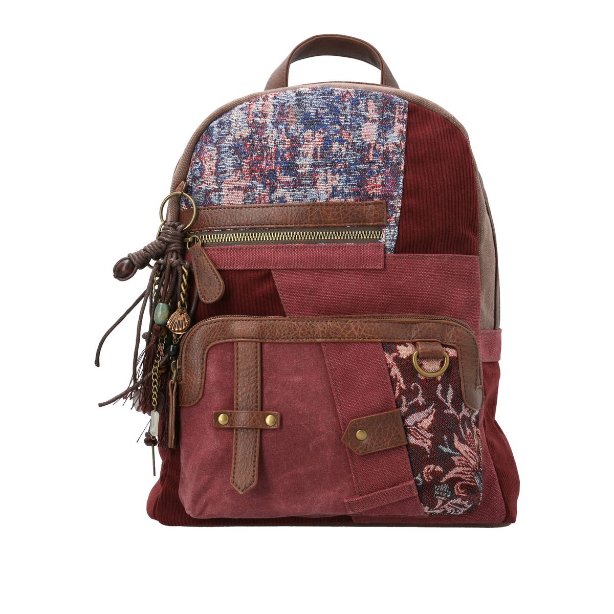 ROCKFORD - Cartera Textil Mujer Carmina Back Burdeo ROCKFORD
