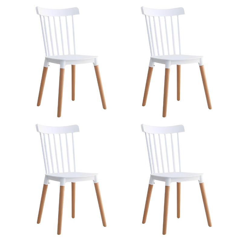 JAVIMATE - Pack 4 Sillas De Comedor Windsor Blanco