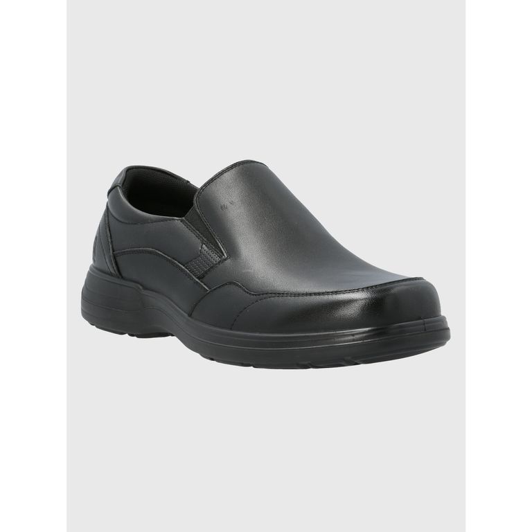 Zapato Cuero Hombre Alm Negro