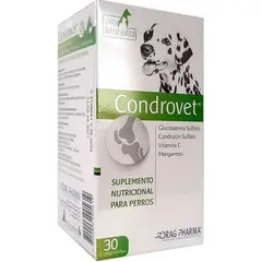 DRAG PHARMA - CONDROVET SUPLEMENTO NUTRICIONAL PARA PERROS 30 COMPRIMIDOS