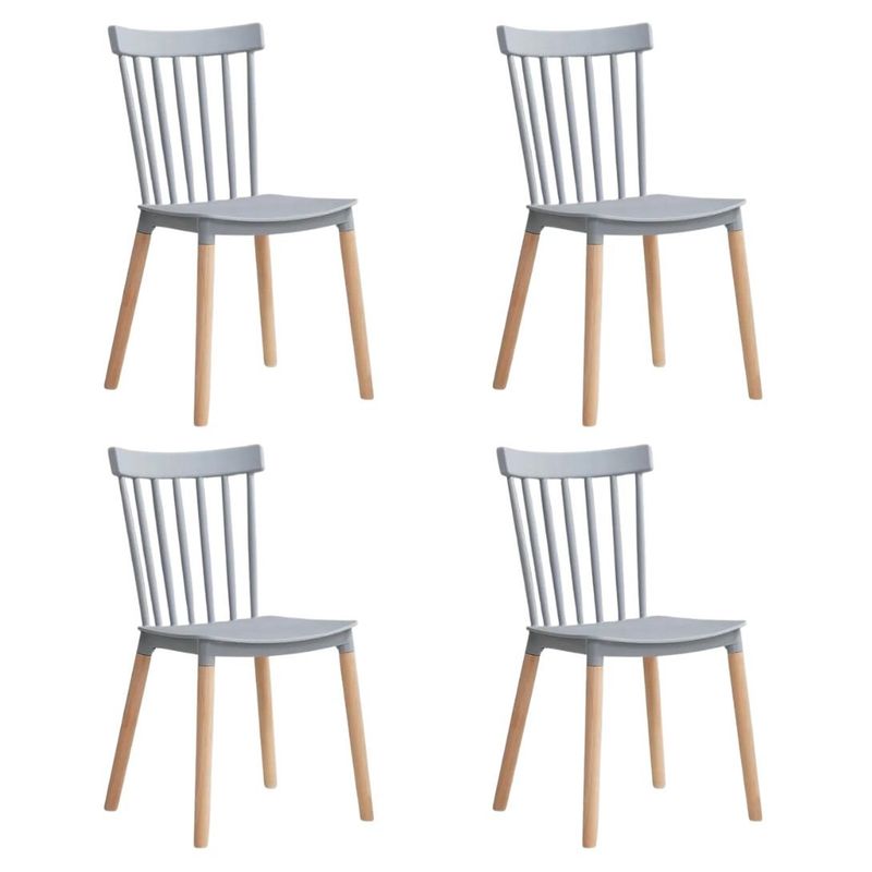 JAVIMATE - Pack 4 Sillas De Comedor Windsor Gris