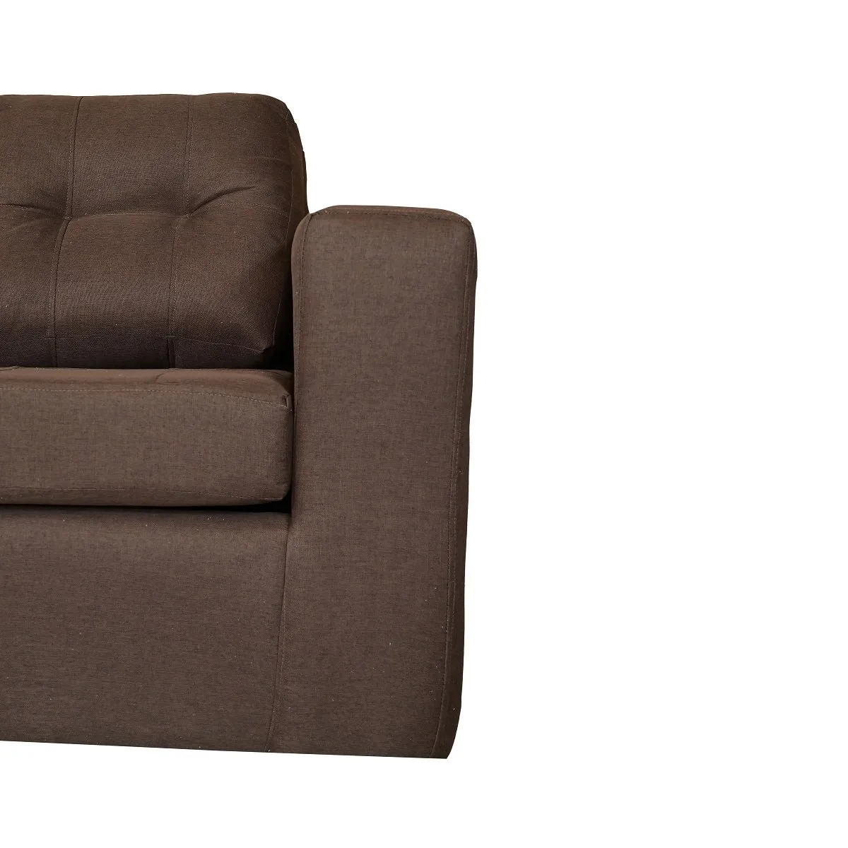 JDO & DESIGN - Sofá Nize 3 Cuerpos + 2 Pouf Tela Café