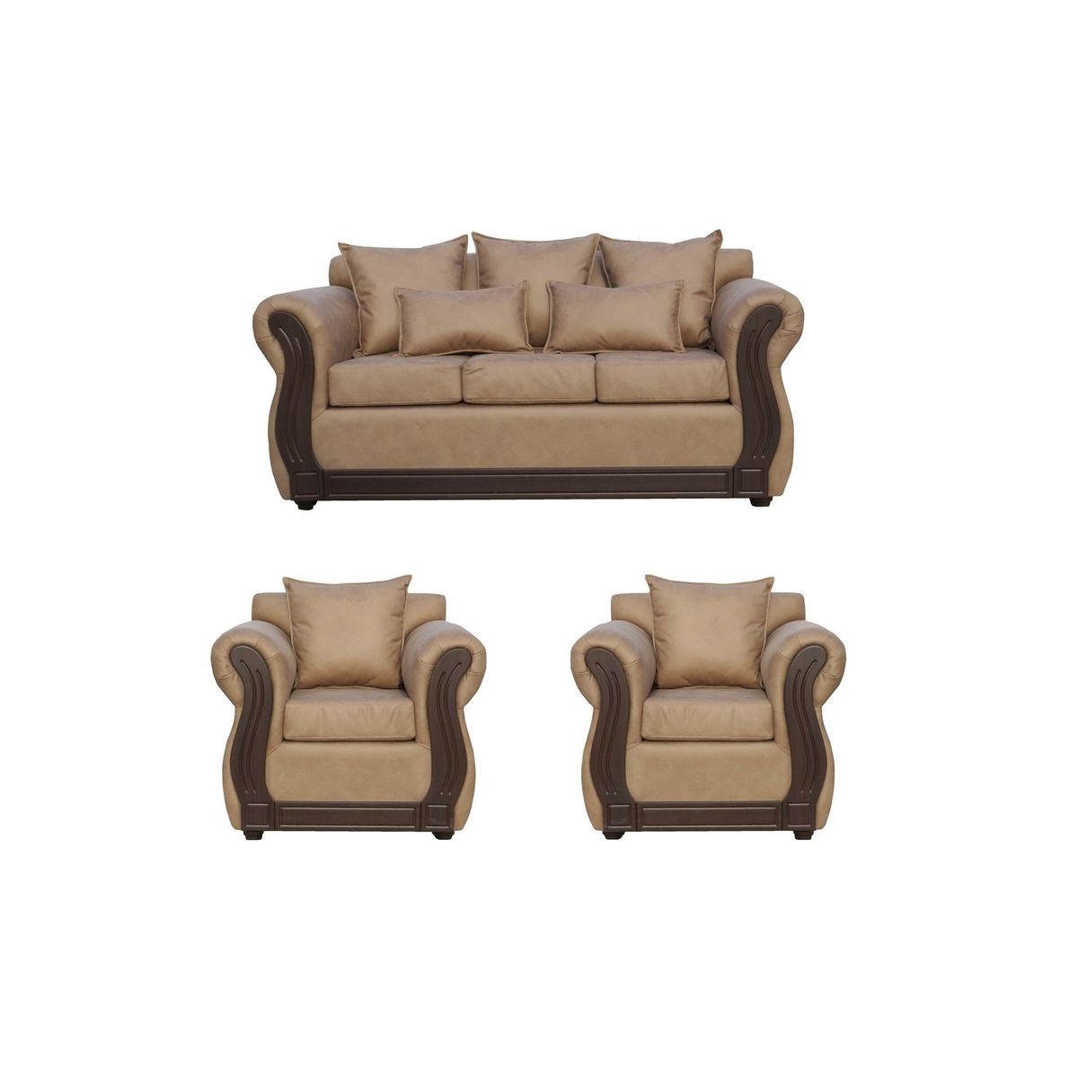 ALMORE - JUEGO DE LIVING ATENEA 311 PU BEIGE