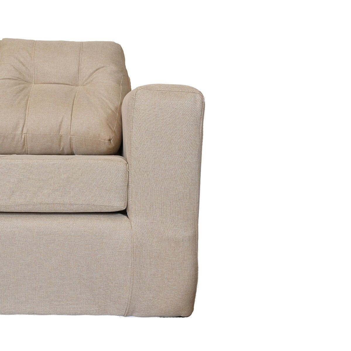 JDO & DESIGN - Sofá Nize 3 Cuerpos + 2 Pouf Tela Beige