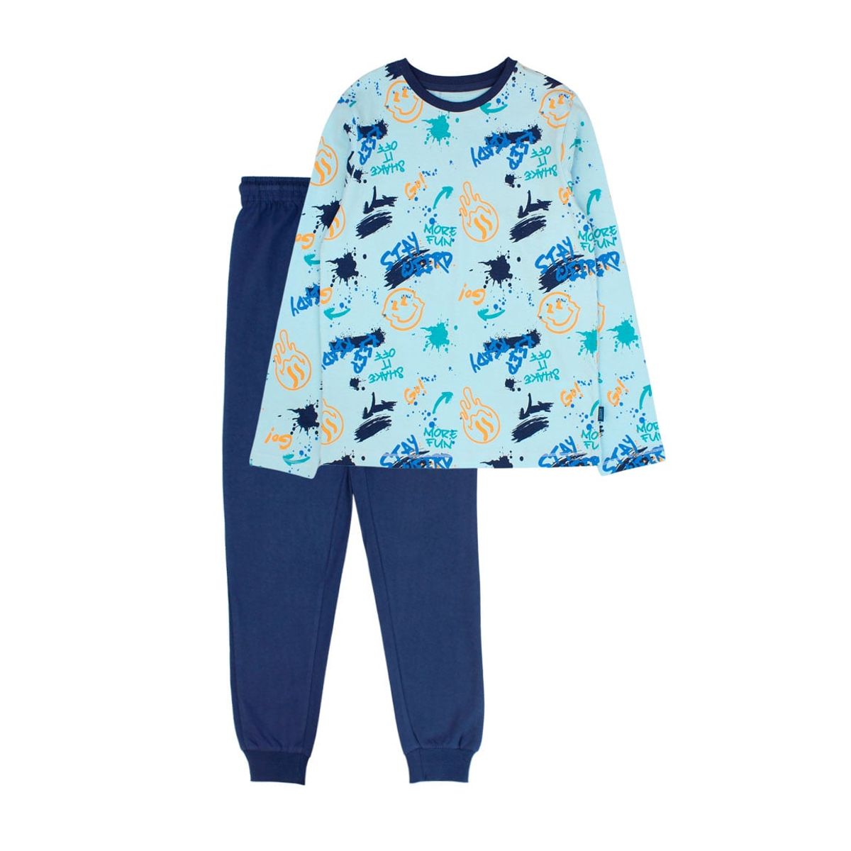 FICCUS - Pijama Junior Niño Must Have Celeste