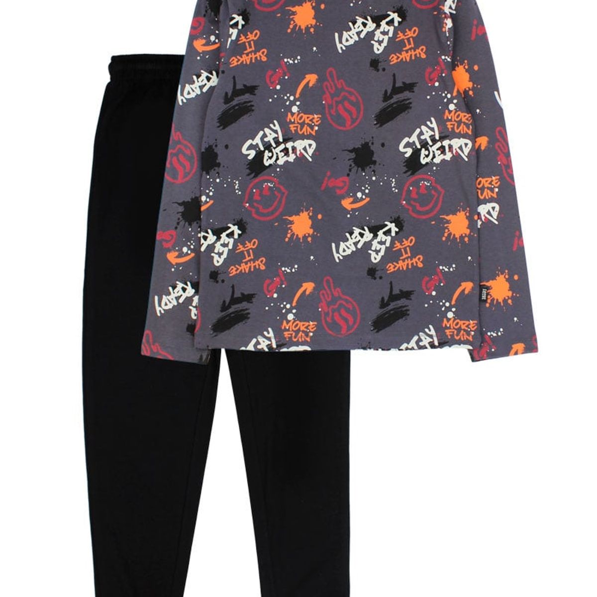 FICCUS - Pijama Junior Niño Must Have Gris