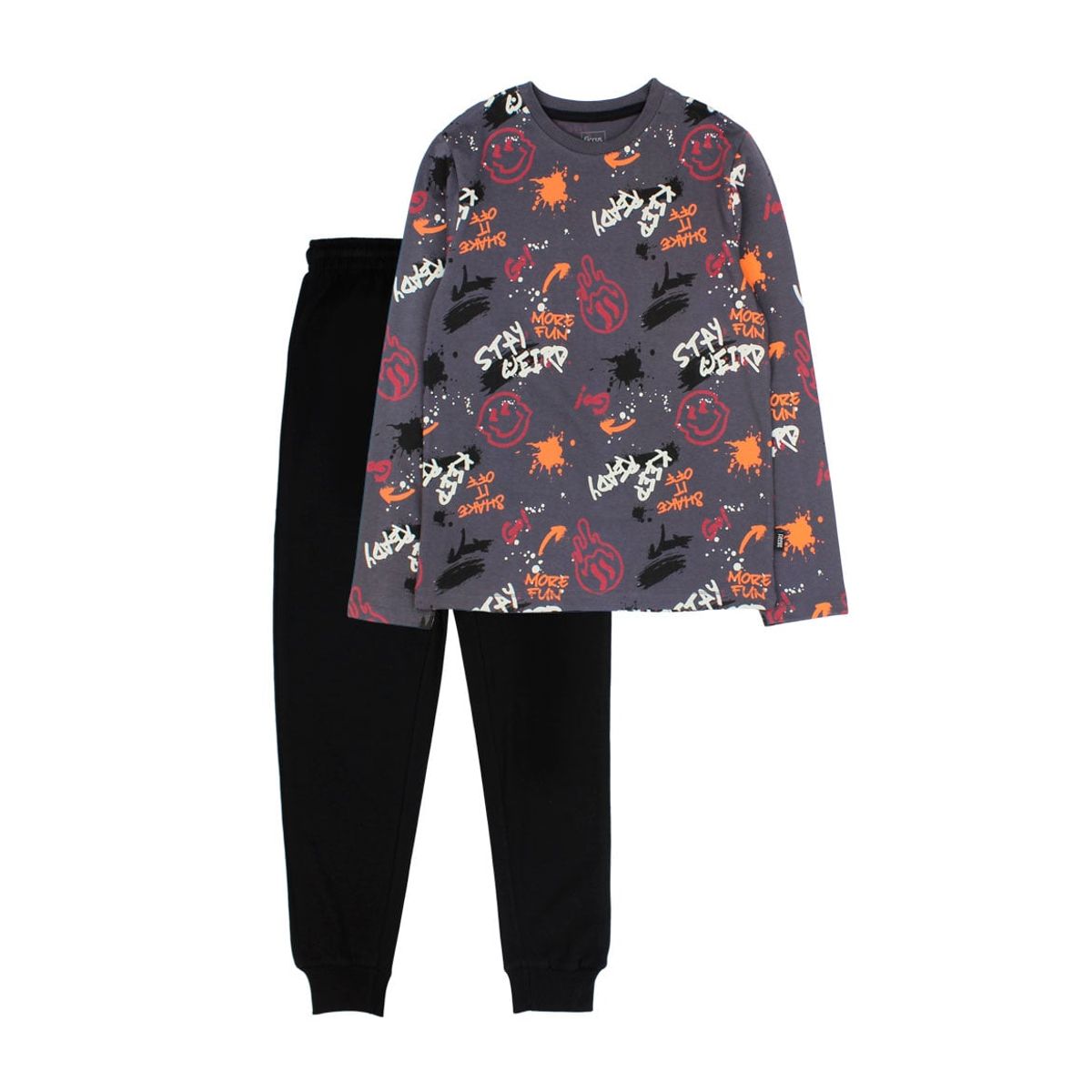 FICCUS - Pijama Junior Niño Must Have Gris