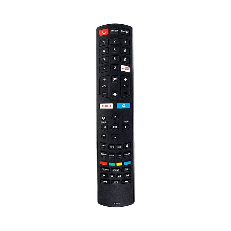 GENERICO - Control Remoto Compatible Kioto Smart Tv + Pilas