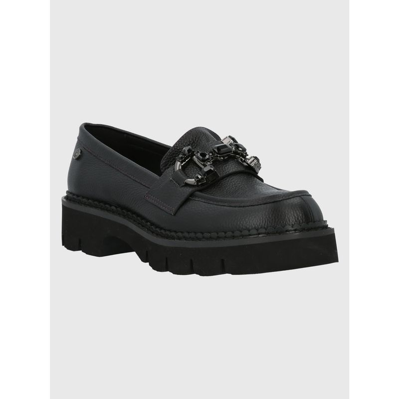 HUSH PUPPIES - Mocasín Cuero Mujer Salone Negro HUSH PUPPIES