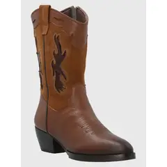 HUSH PUPPIES - Bota Cuero Mujer Mary Café