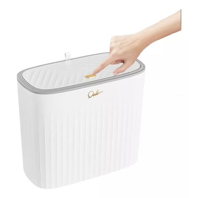 EVERSO - Papelera Basurero Inteligente 13 Litros Recargable BLANCO