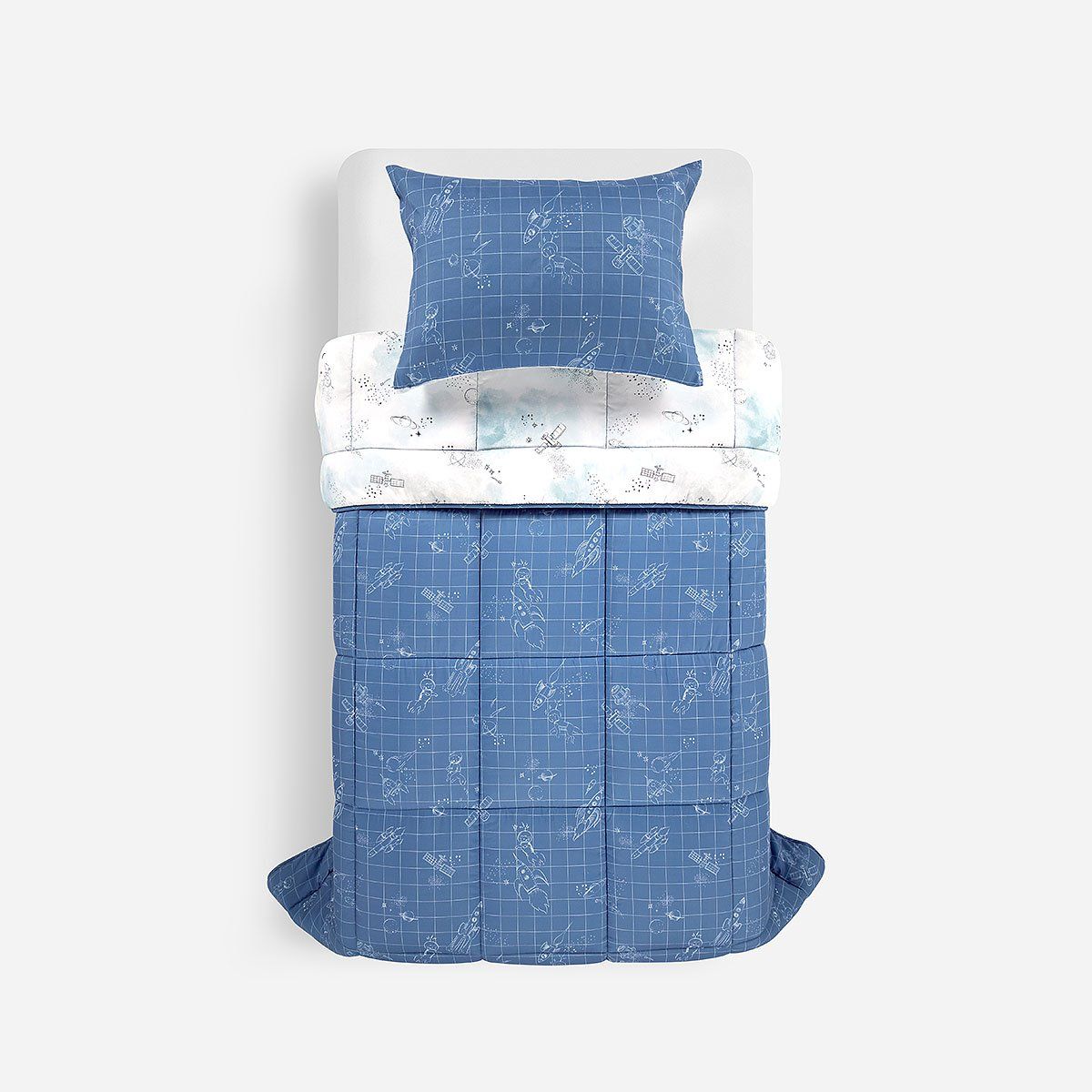 ROSEN - Plumón Microfibra Reversible Kids Space Tech 1,5 Plazas