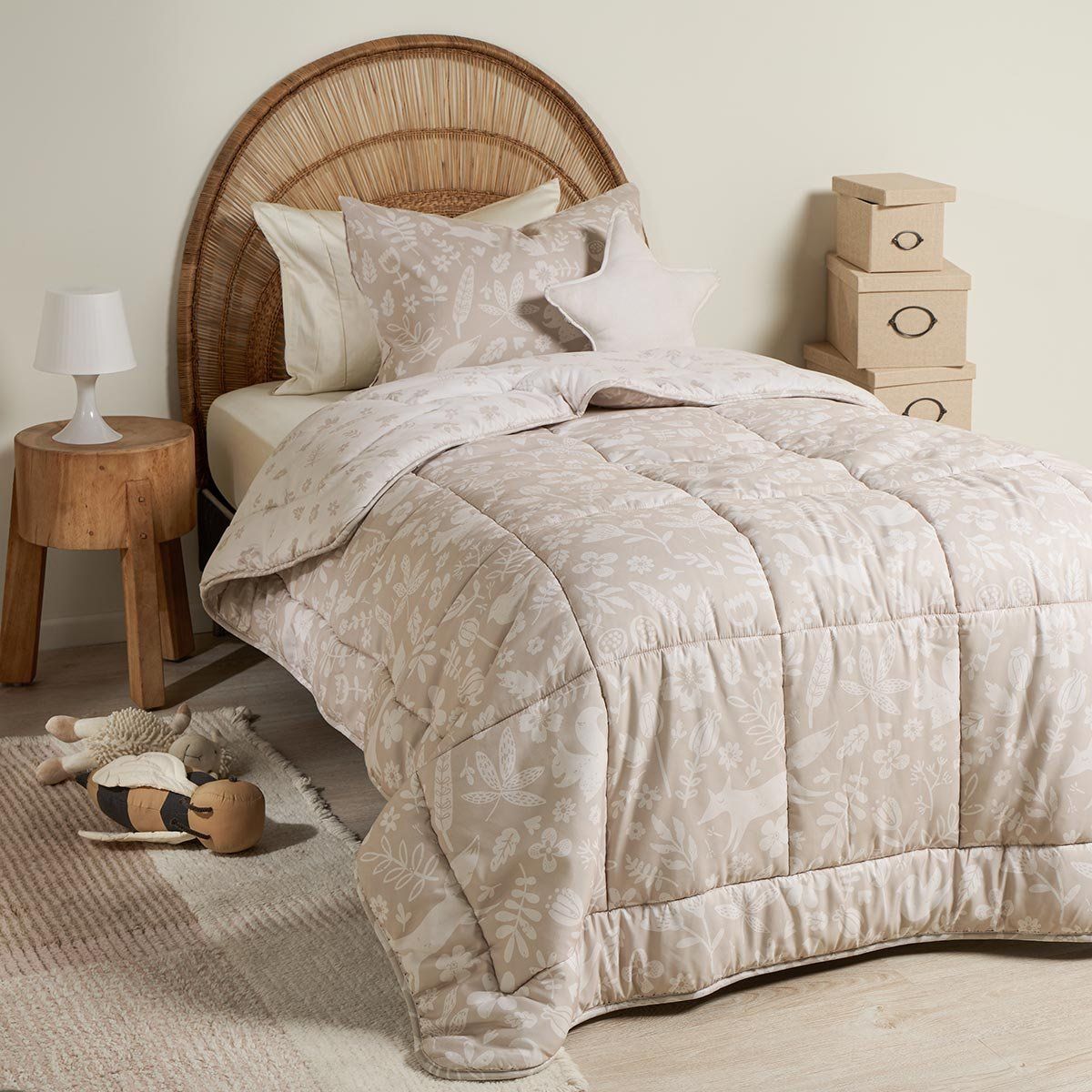 ROSEN - Plumón Microfibra Reversible Kids Garden 1,5 Plazas