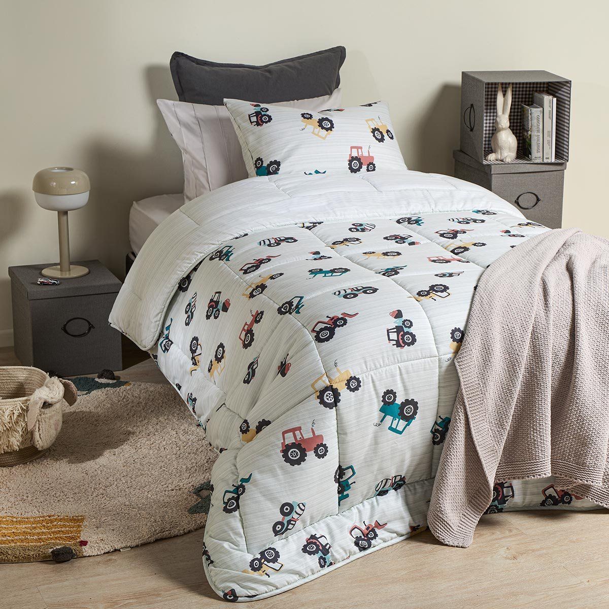 ROSEN - Plumón Microfibra Reversible Kids Constructers 1,5 Plazas