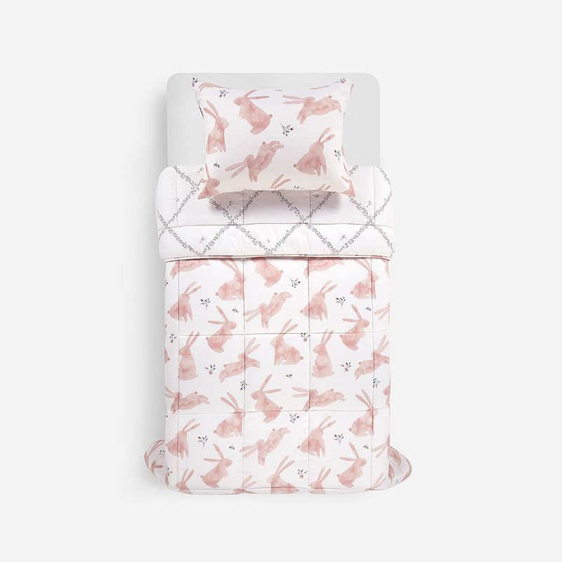 ROSEN - Plumón Microfibra Reversible Kids Bunnies 1 Plaza