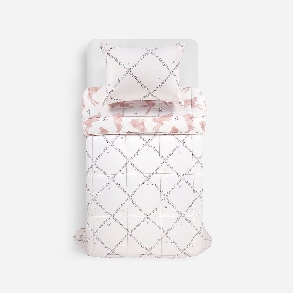 ROSEN - Plumón Microfibra Reversible Kids Bunnies 1 Plaza