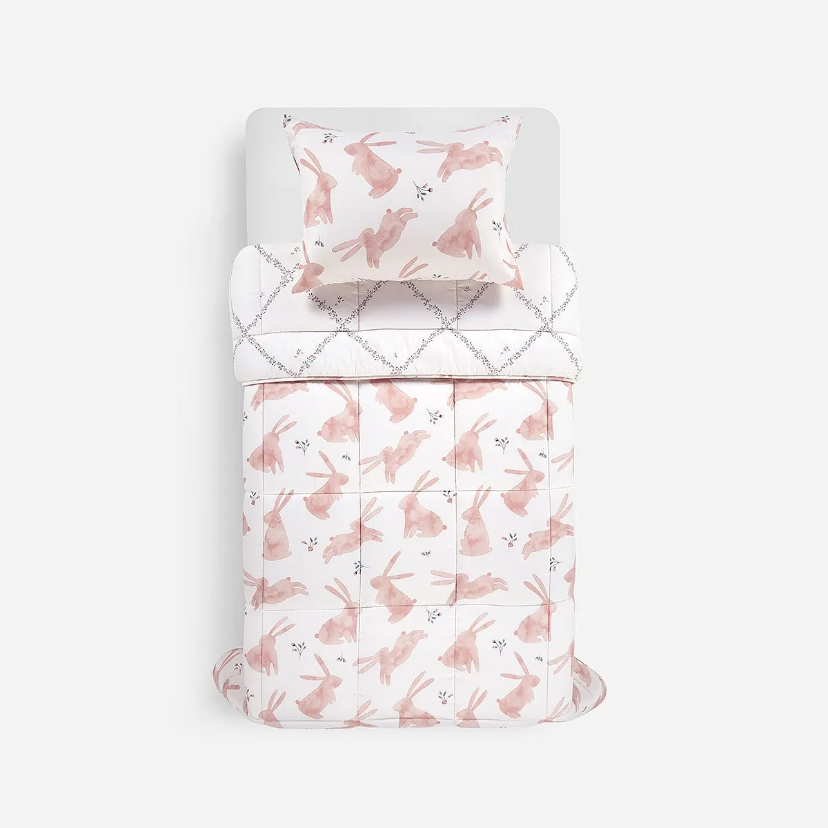 ROSEN - Plumón Microfibra Reversible Kids Bunnies 1,5 Plazas