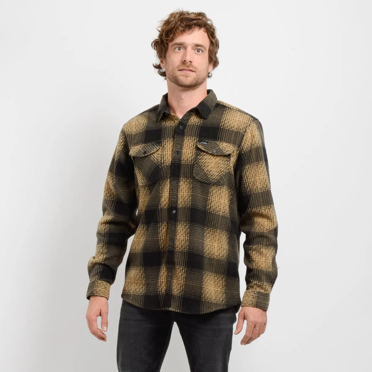 O'NEILL - CAMISA POLAR GLACIER PLAID BEIGE OSCURO