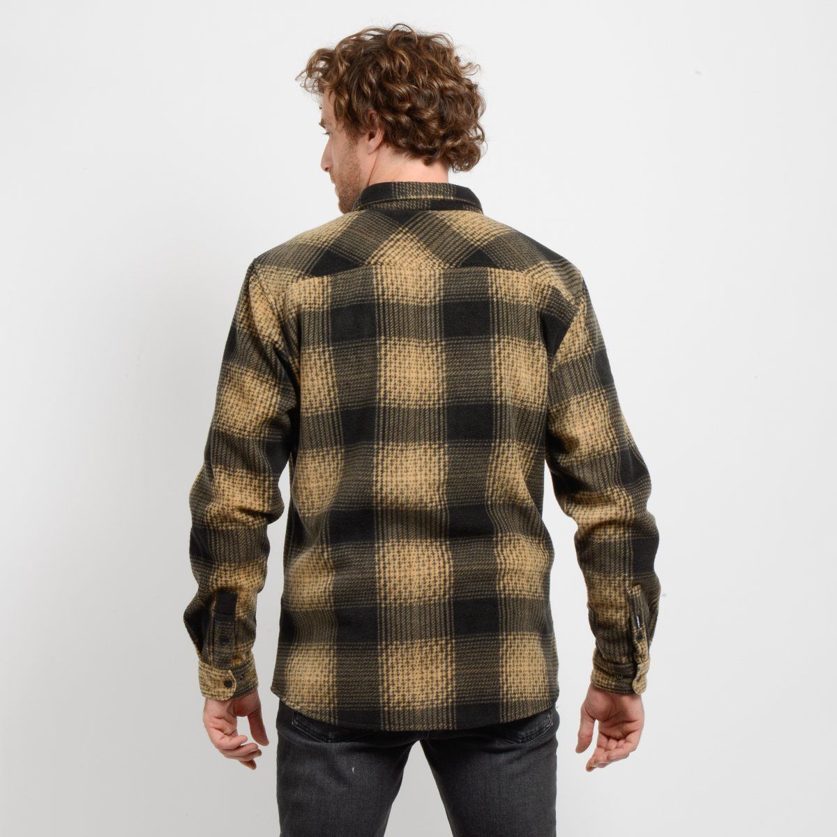 O'NEILL - CAMISA POLAR GLACIER PLAID BEIGE OSCURO