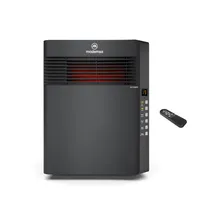 Estufa Eléctrica Infrarroja 1500W Digital, Modo Eco y Control Remoto INF10 Negra
