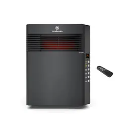 MADEMSA - Estufa Eléctrica Infrarroja 1500W Digital, Modo Eco y Control Remoto INF10 Negra
