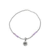 Pulsera Amatista Árbol De La Vida Plata Fina 925