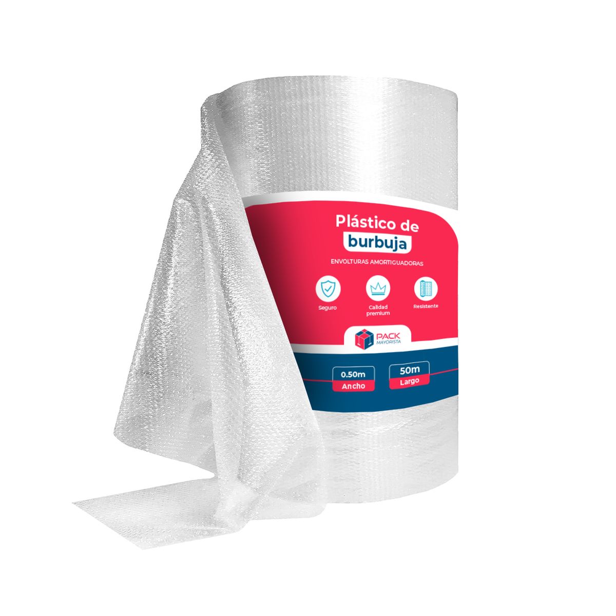 GENERICO - Rollo Plastico Burbuja 50m05m Pack mayorista