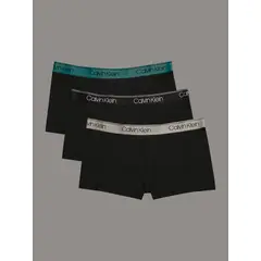 CALVIN KLEIN - Pack 3 Bóxers Low Rise Trunk Micro Stretch Negro
