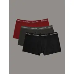 CALVIN KLEIN - Pack 3 Bóxer Low Rise Trunk Cotton Stretch Multicolor