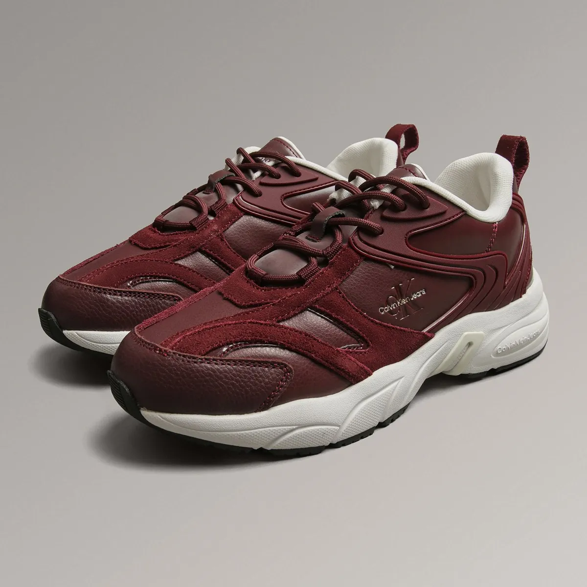 CALVIN KLEIN - Zapatillas Retro Tennis Low Lace Burdeo Calvin Klein