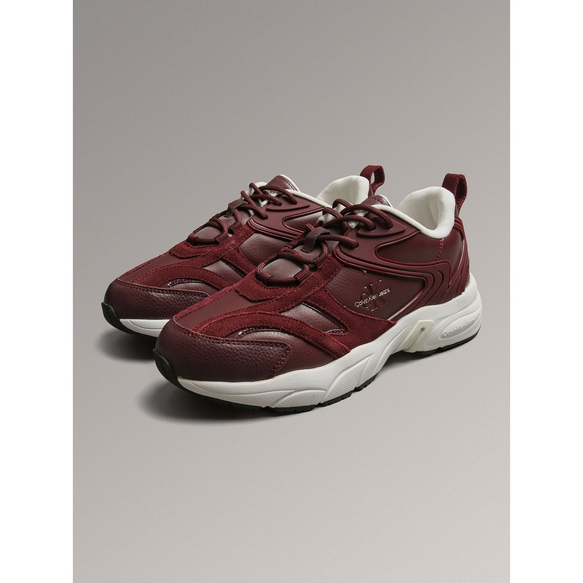 CALVIN KLEIN - Zapatillas Retro Tennis Low Lace Burdeo Calvin Klein