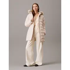 CALVIN KLEIN - Parka Padded Scuba Beige