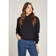 CALVIN KLEIN - Poleron de Gorro Nano Logo Negro