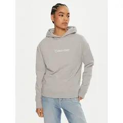 CALVIN KLEIN - Poleron con Gorro Hero Logo Gris