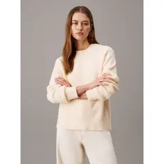CALVIN KLEIN - Sweater Boucle Rib Beige