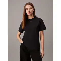 CALVIN KLEIN - Polera Nano Logo Regular Negro