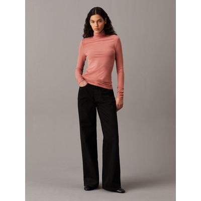 Imagen 2 del producto Sweater Modal Rib Mock Neck Rosado